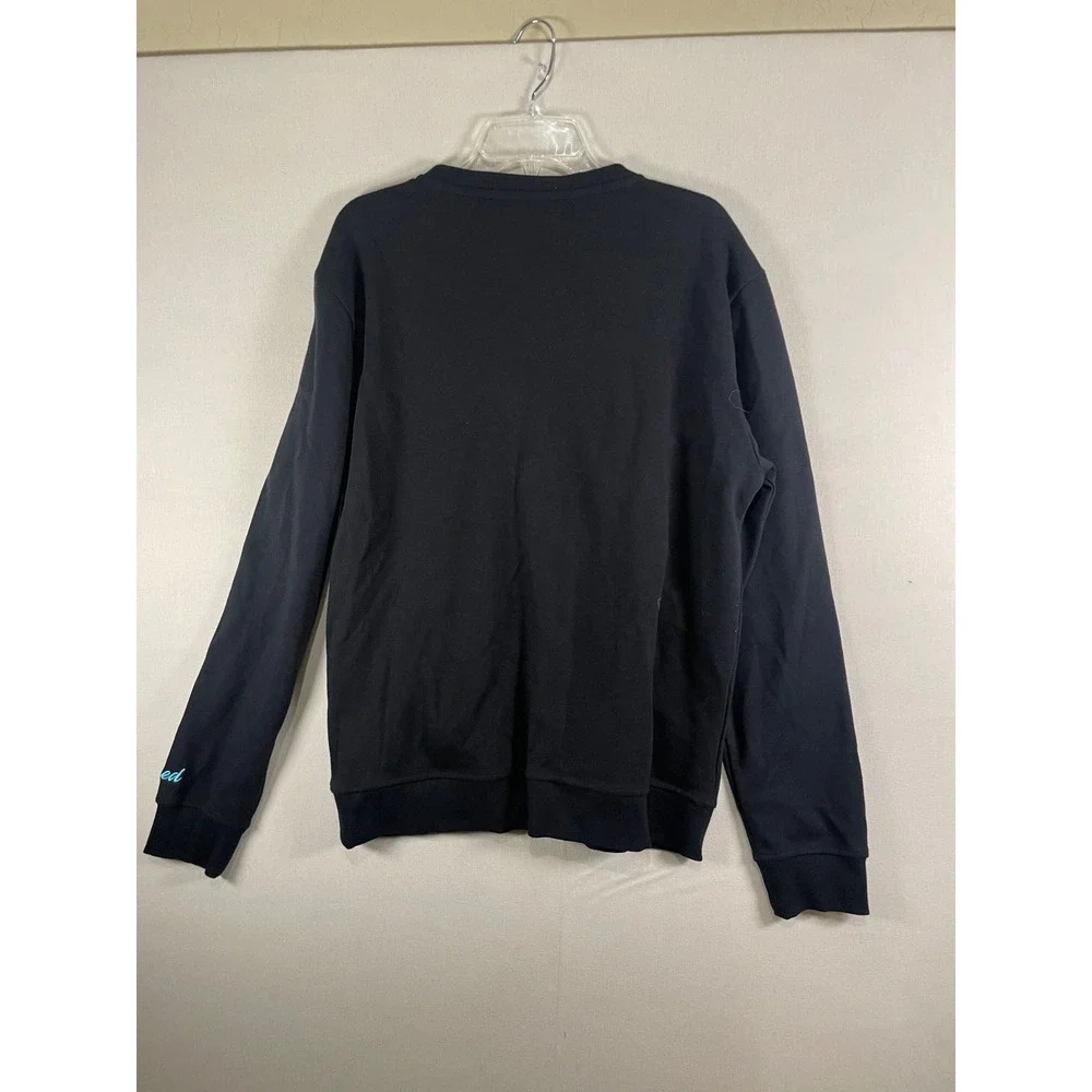 Civilized Mens Black Ice Cream Earth Graphic Crewneck Sweatshirt CV2205 Large‎